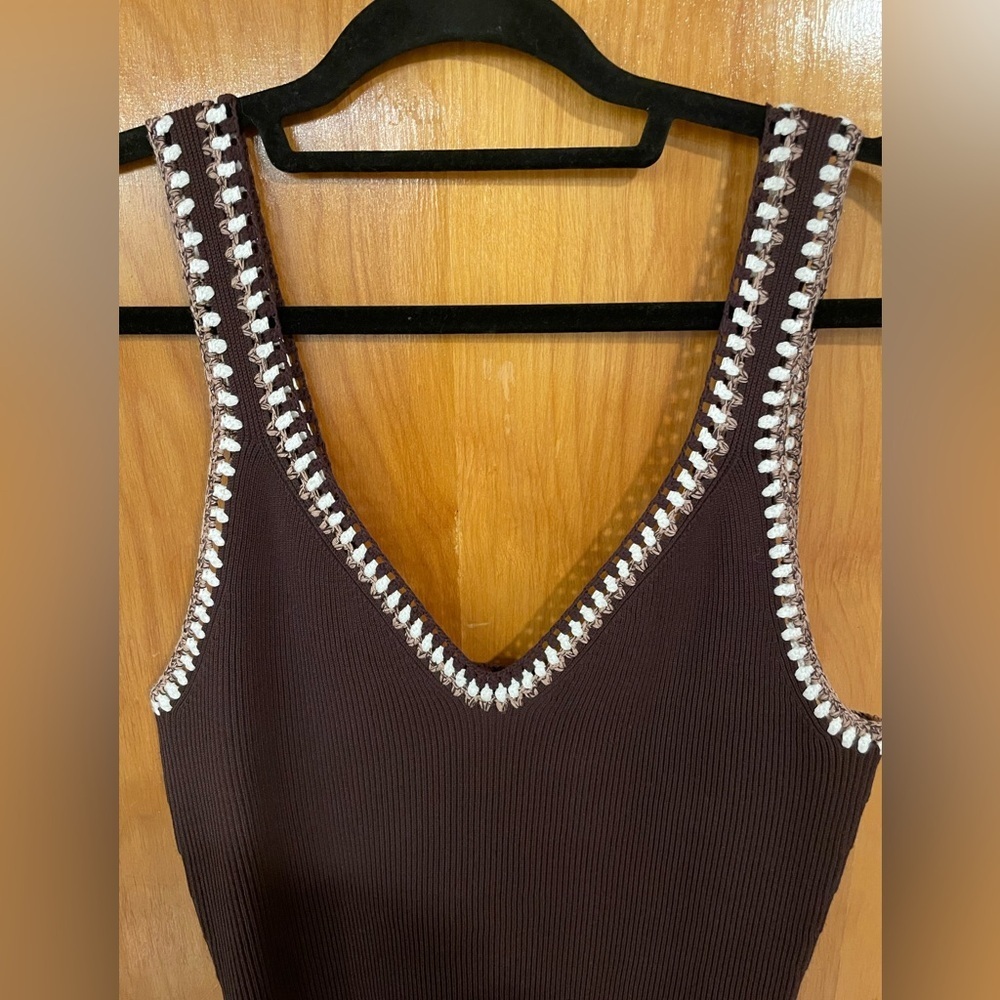 NWT Caroline Constas Ribbed Knit Sleeveless Midi Dress - Picture 4 of 4